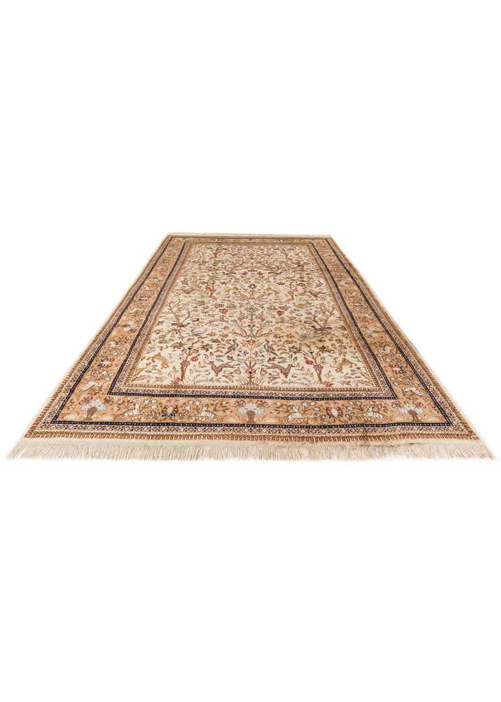 6' 6 x 10' 3 Hand Knotted Tabriz Oriental Wool Rug