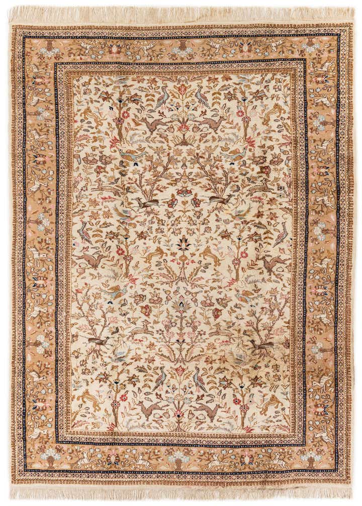 6' 6 x 10' 3 Hand Knotted Tabriz Oriental Wool Rug