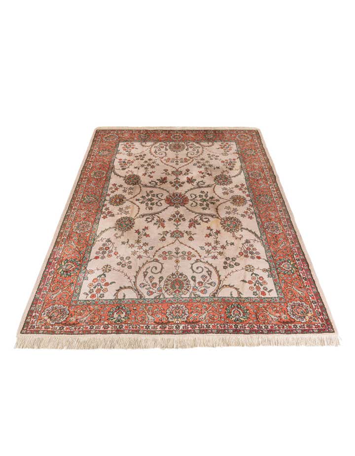 7' x 9' 8 Hand Knotted Tabriz Wool Rug