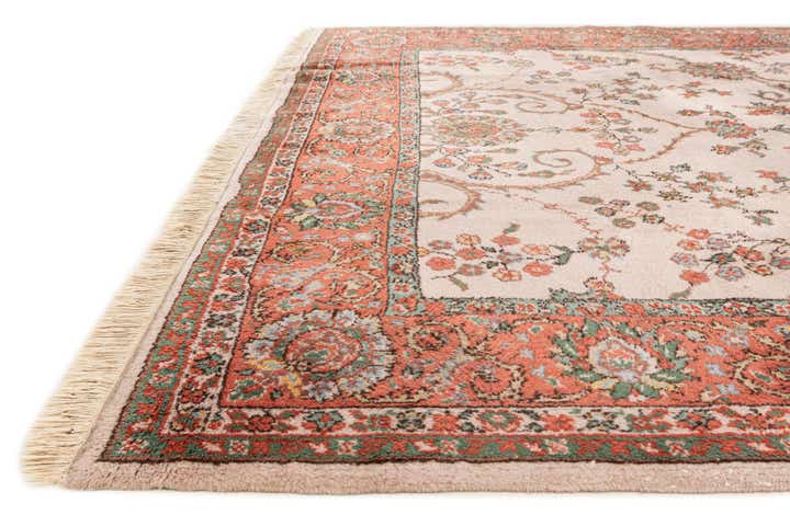 7' x 9' 8 Hand Knotted Tabriz Wool Rug