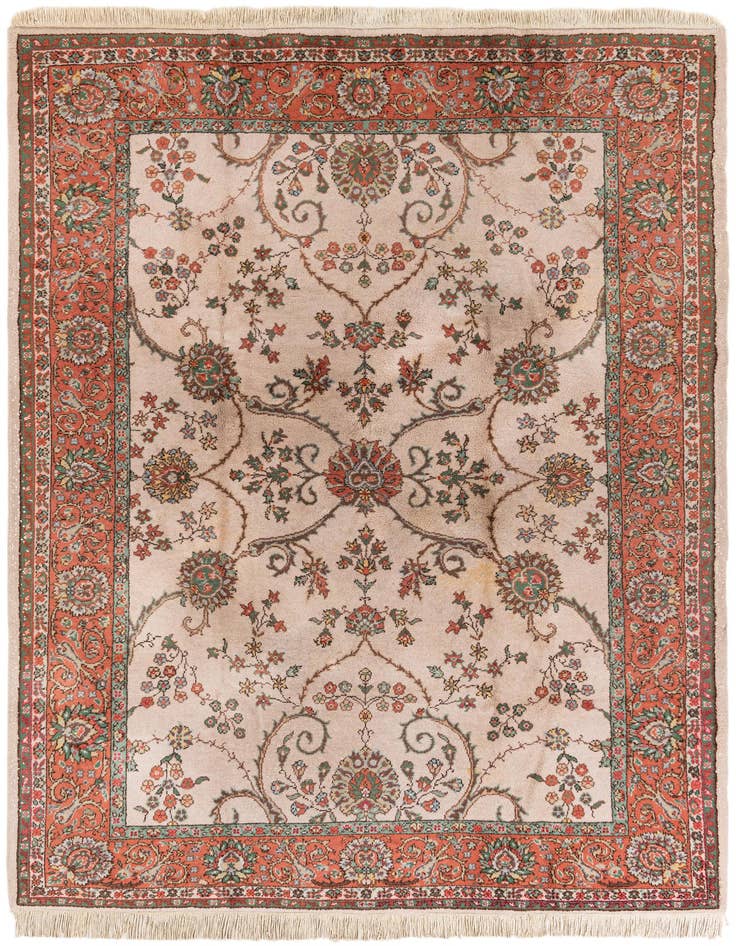Detail image of 7' x 9' 8 Hand Knotted Tabriz Wool Rug