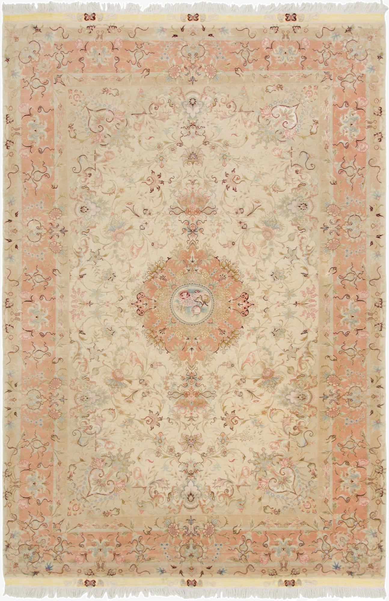 6' 6 x 10'  Hand Knotted Tabriz Persian Rug