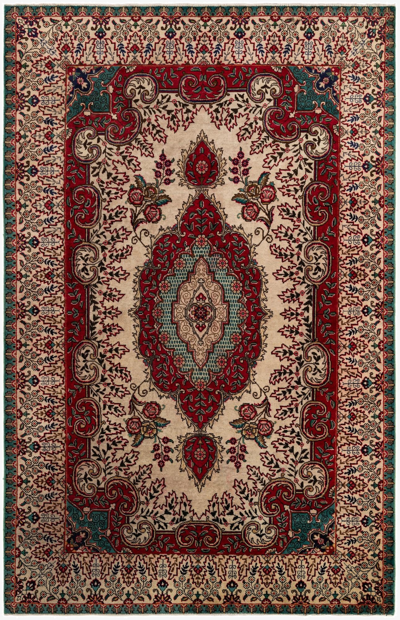 6' 6 x 10'  Hand Knotted Tabriz Persian Wool Rug