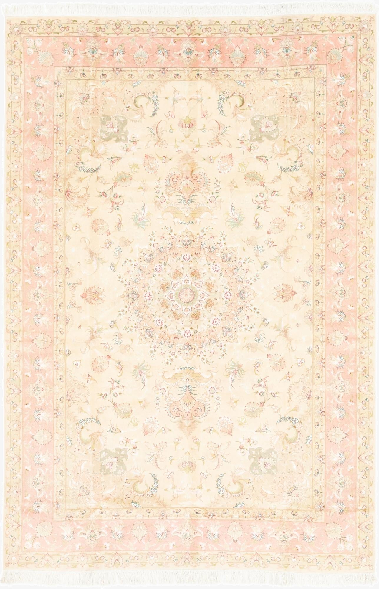 6' 8 x 10'  Hand Knotted Tabriz Persian Rug