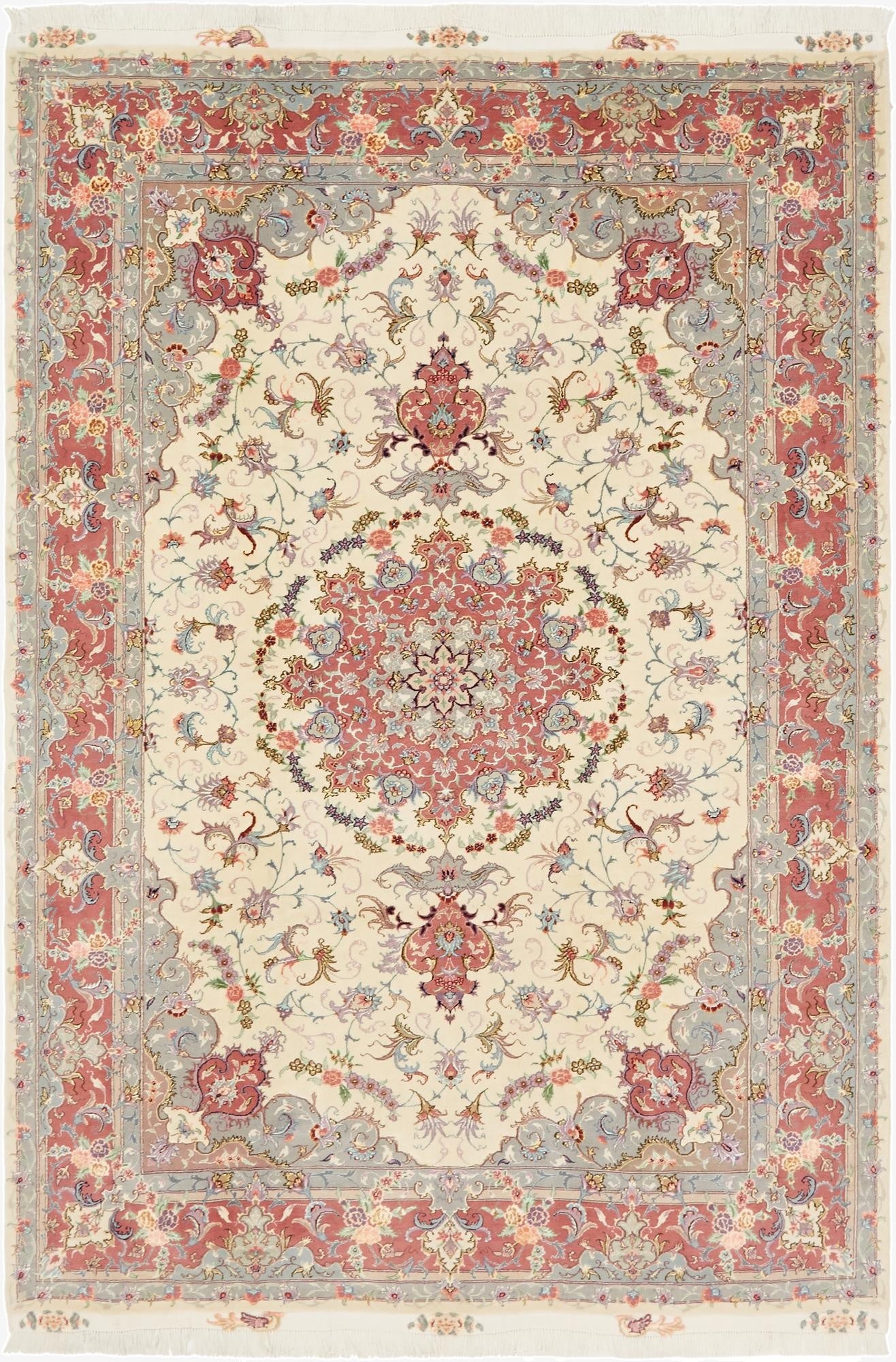 6' 8 x 9' 8  Hand Knotted Tabriz Persian Rug