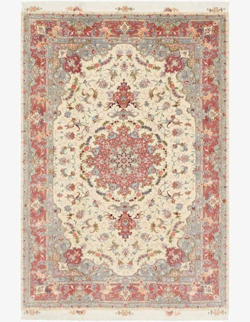 6' 8 x 9' 8 Hand Knotted Tabriz Persian Rug