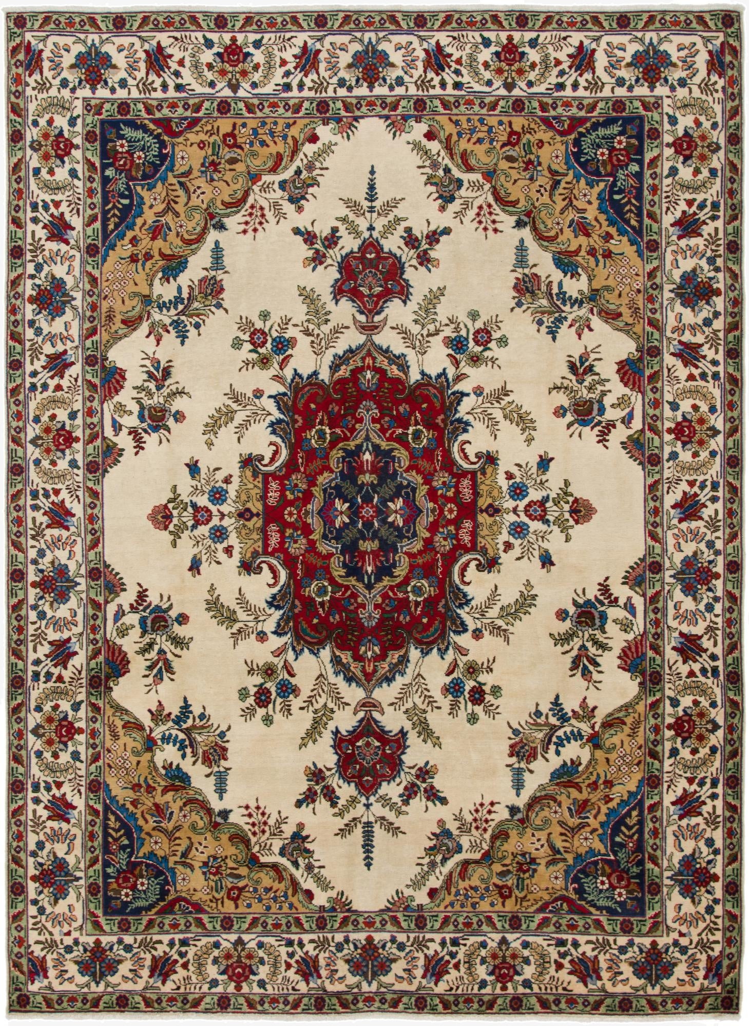 8' 2 x 11' 4  Hand Knotted Tabriz Persian Wool Rug