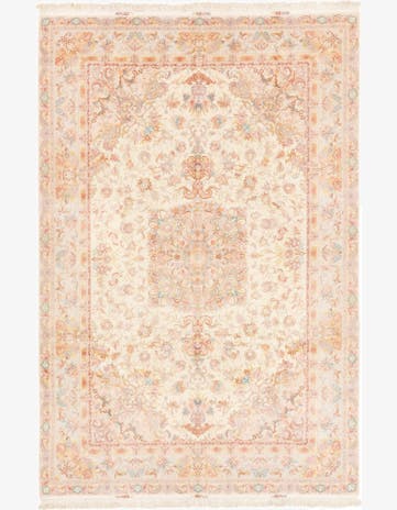 6' 6 x 10' Hand Knotted Tabriz Persian Rug