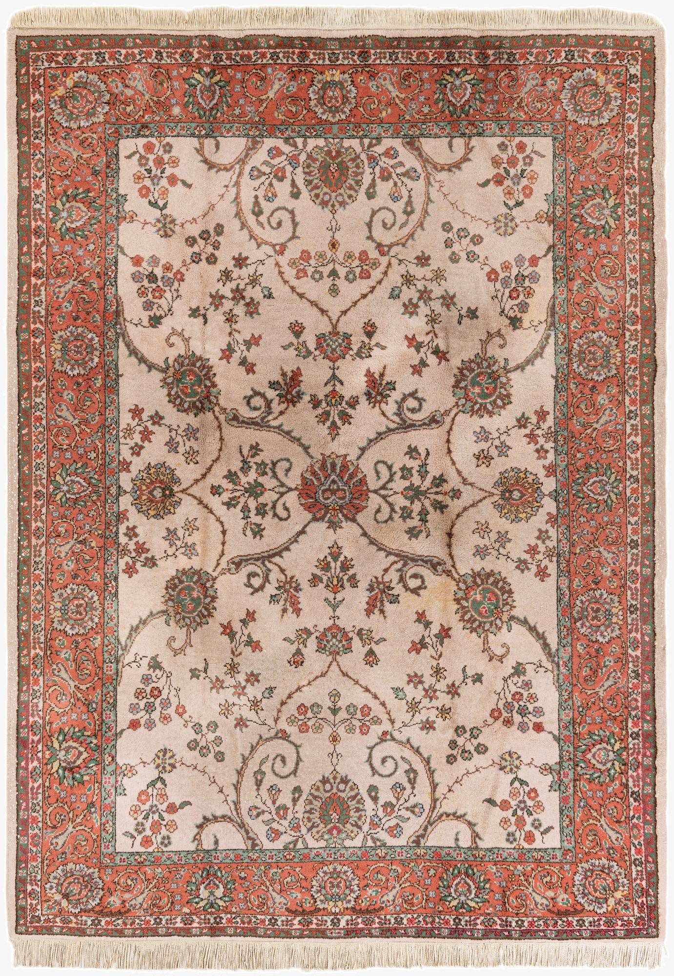 7' x 9' 8  Hand Knotted Tabriz Wool Rug