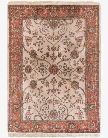 7' x 9' 8 Hand Knotted Tabriz Wool Rug