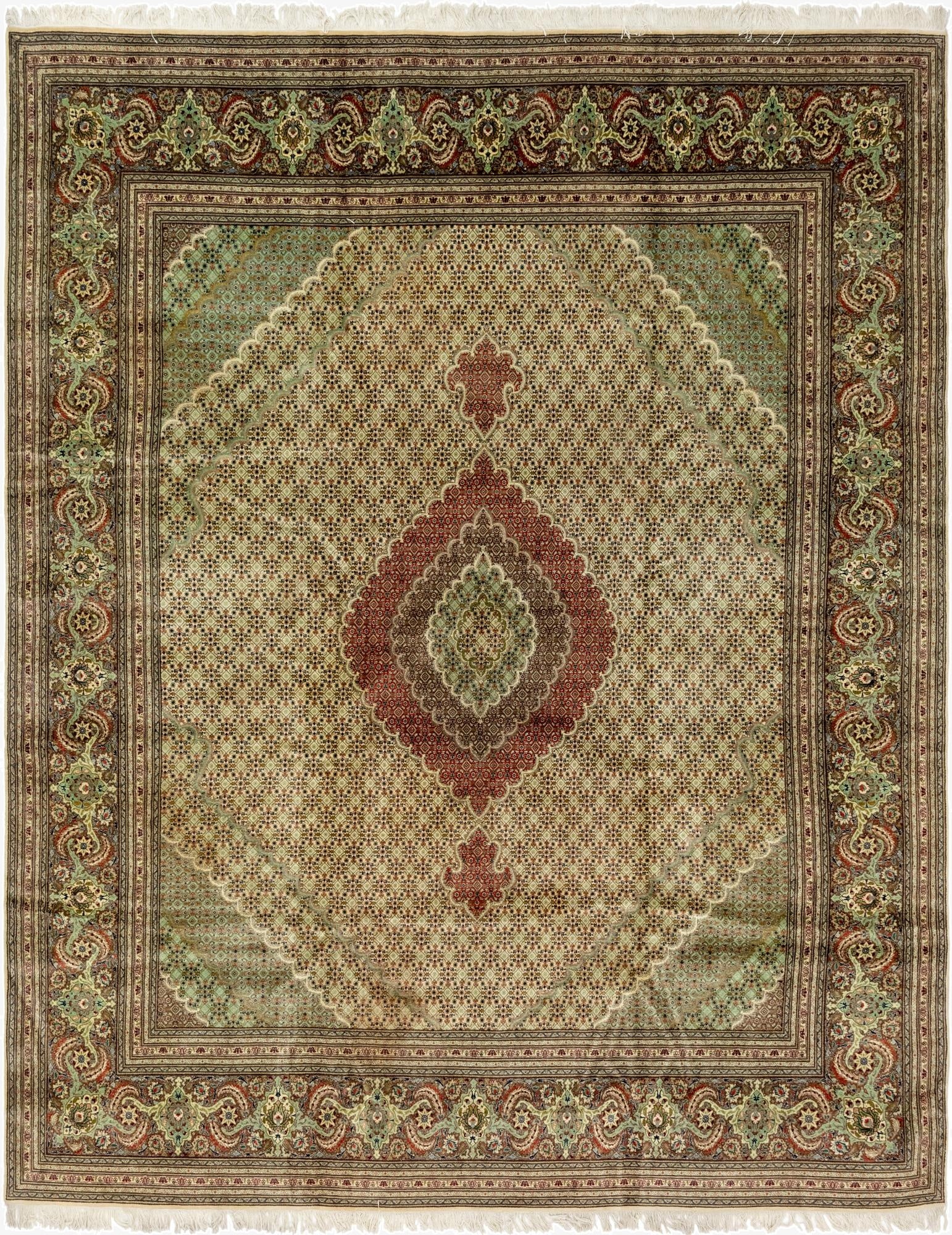 10' x 12' 10  Hand Knotted Tabriz Persian Rug