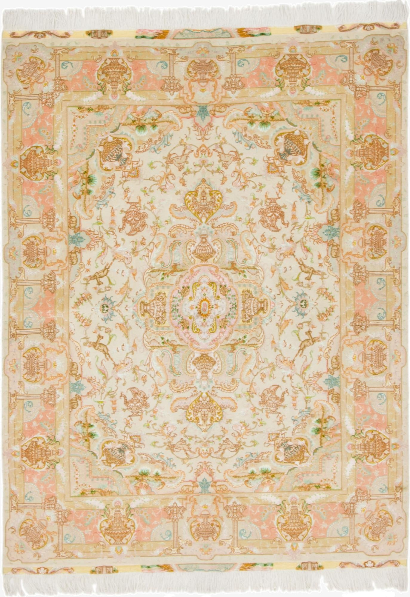 5' x 6' 7  Hand Knotted Tabriz Persian Rug