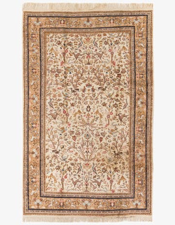 6' 6 x 10' 3 Hand Knotted Tabriz Oriental Wool Rug