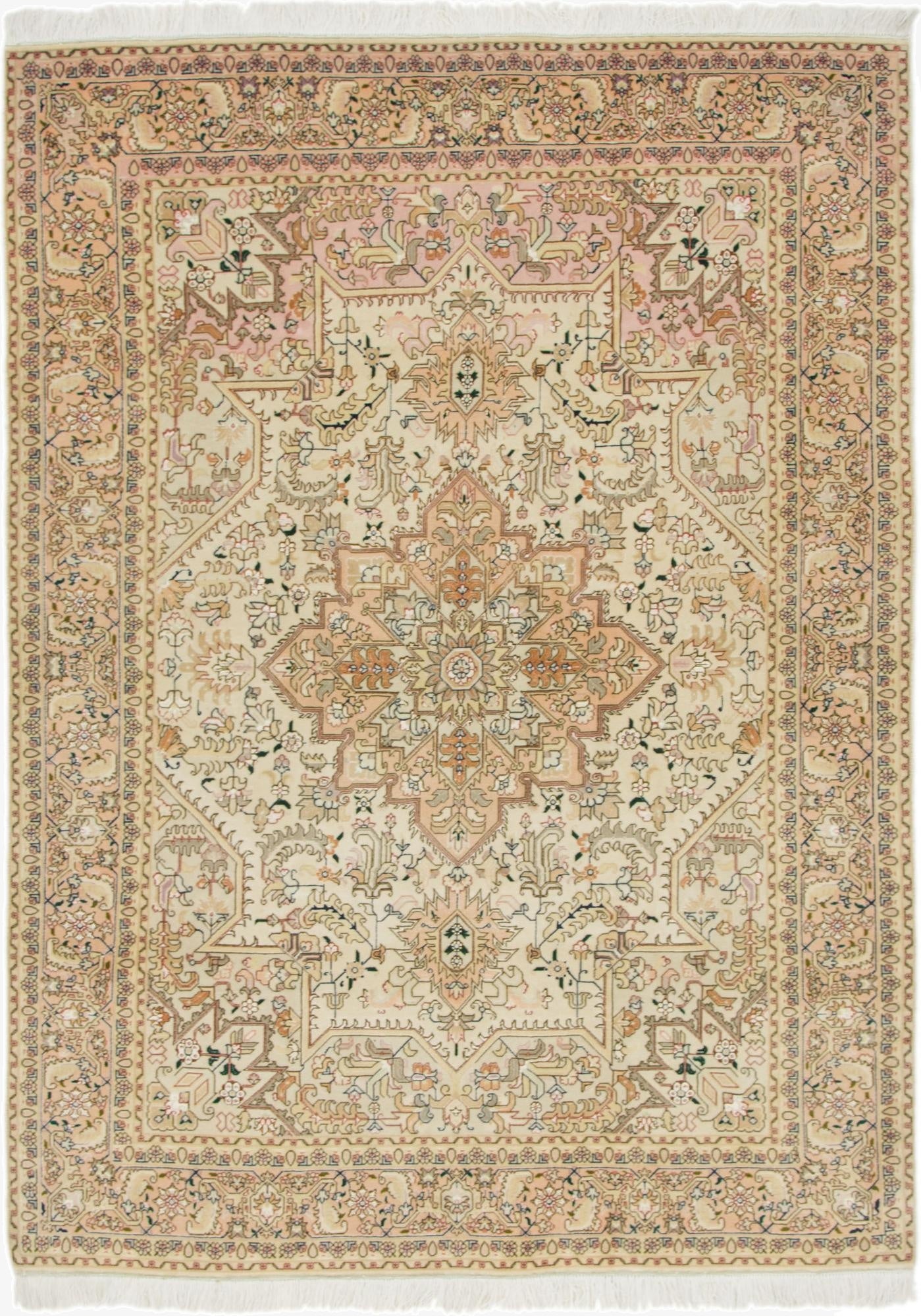 5' x 6' 8  Hand Knotted Tabriz Persian Rug