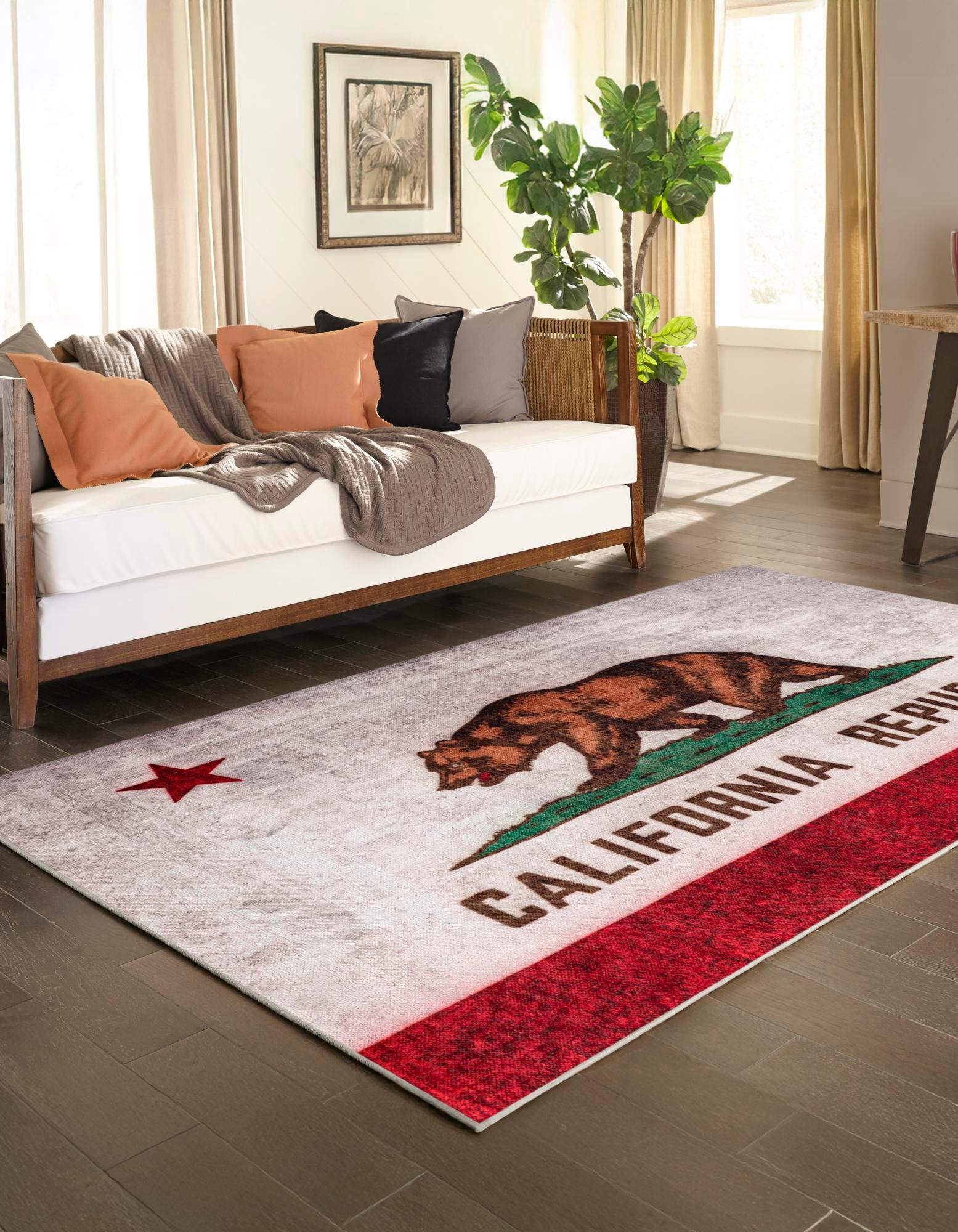 8' x 11' California The Flag Collection Rug