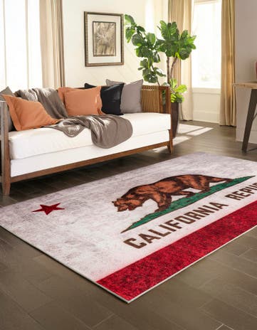 7' x 10' California The Flag Collection Rug