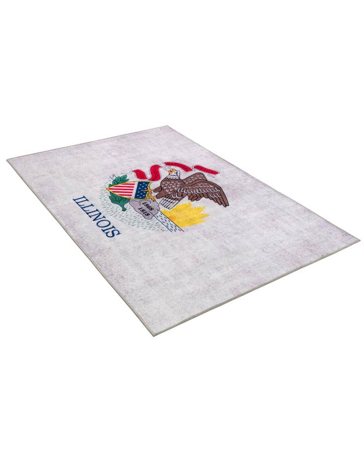Detail image of 4' x 6' Illinois The Flag Collection Rug
