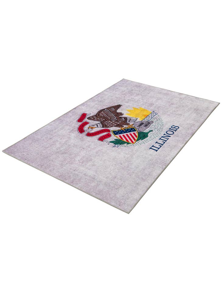 Detail image of 4' x 6' Illinois The Flag Collection Rug