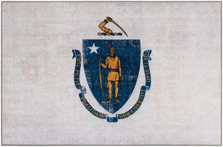 5' x 7' Massachusets The Flag Collection Rug