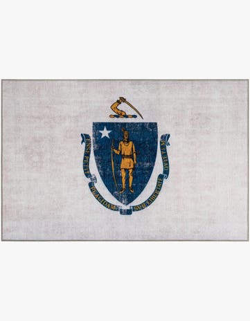 Ivory Massachusets The Flag Collection Rug