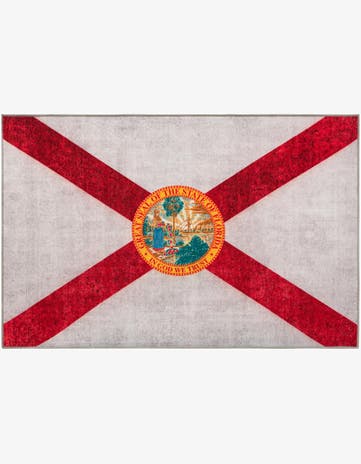 Ivory Florida The Flag Collection Rug