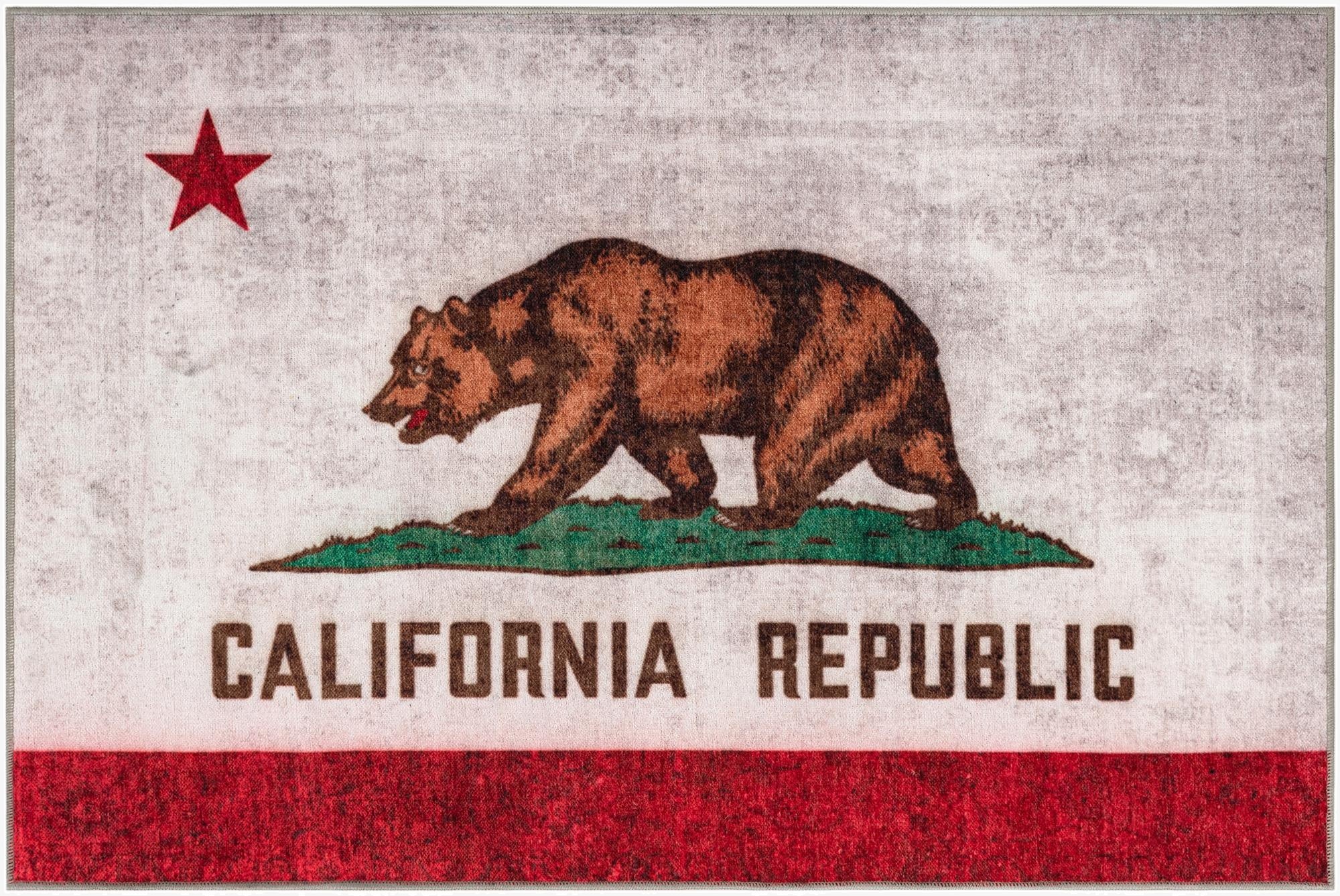 8' x 10' California The Flag Collection Rug