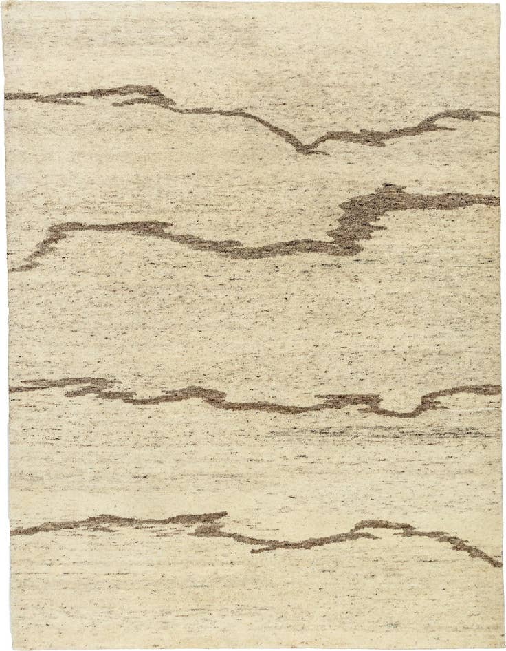 Detail image of 4' 1 x 6' Hand Knotted Tibet Wool Rug