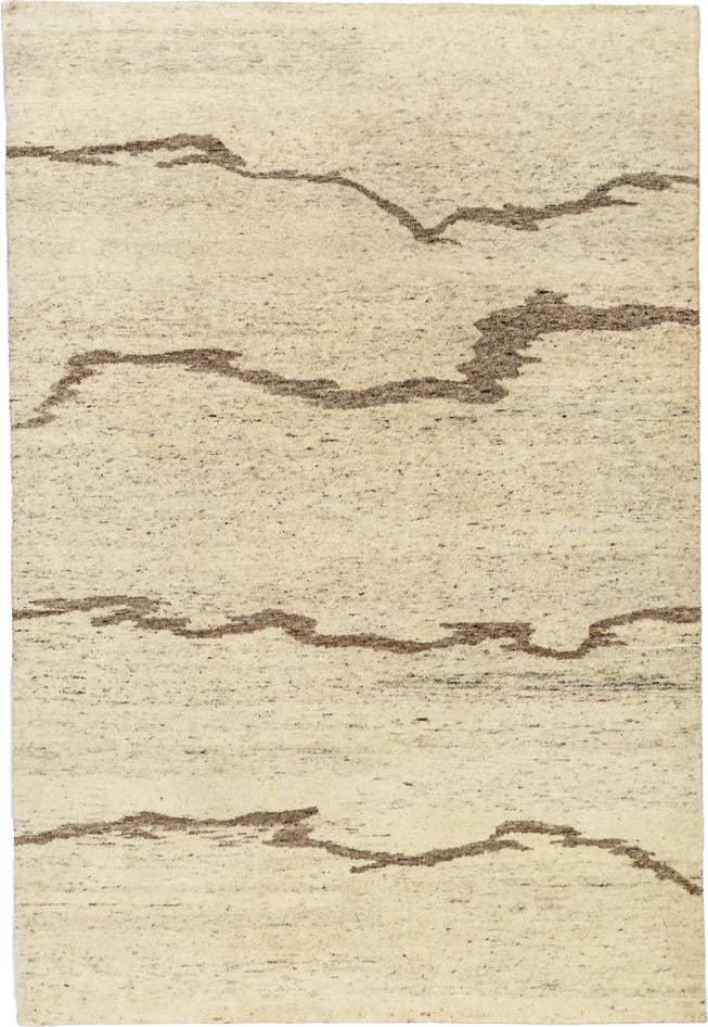Detail image of 4' 1 x 6' Hand Knotted Tibet Wool Rug