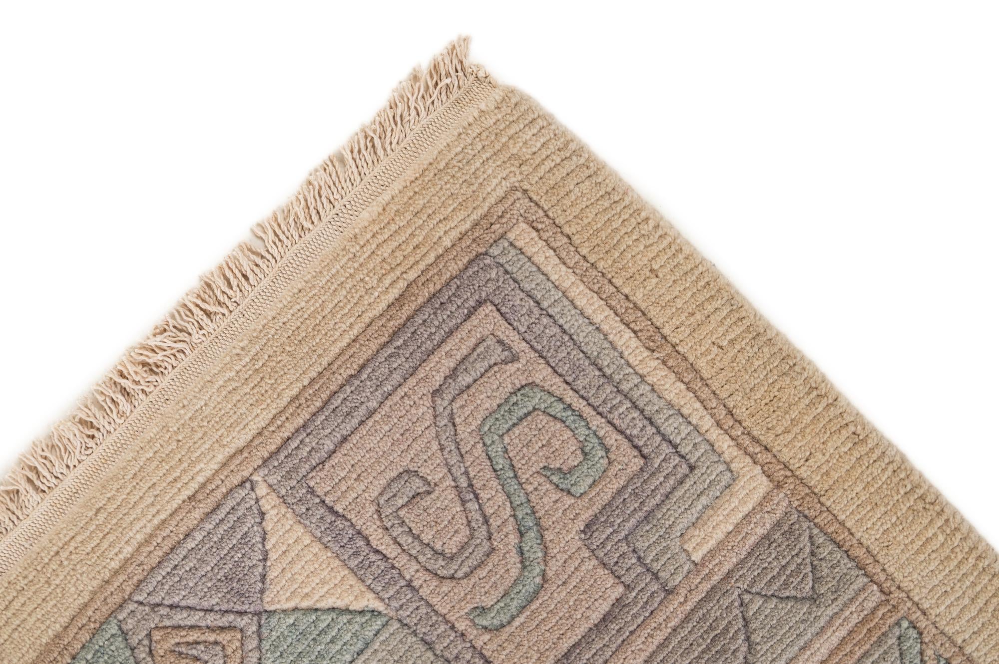8' 5 x 11' 7 Hand Knotted Tibet Wool Rug