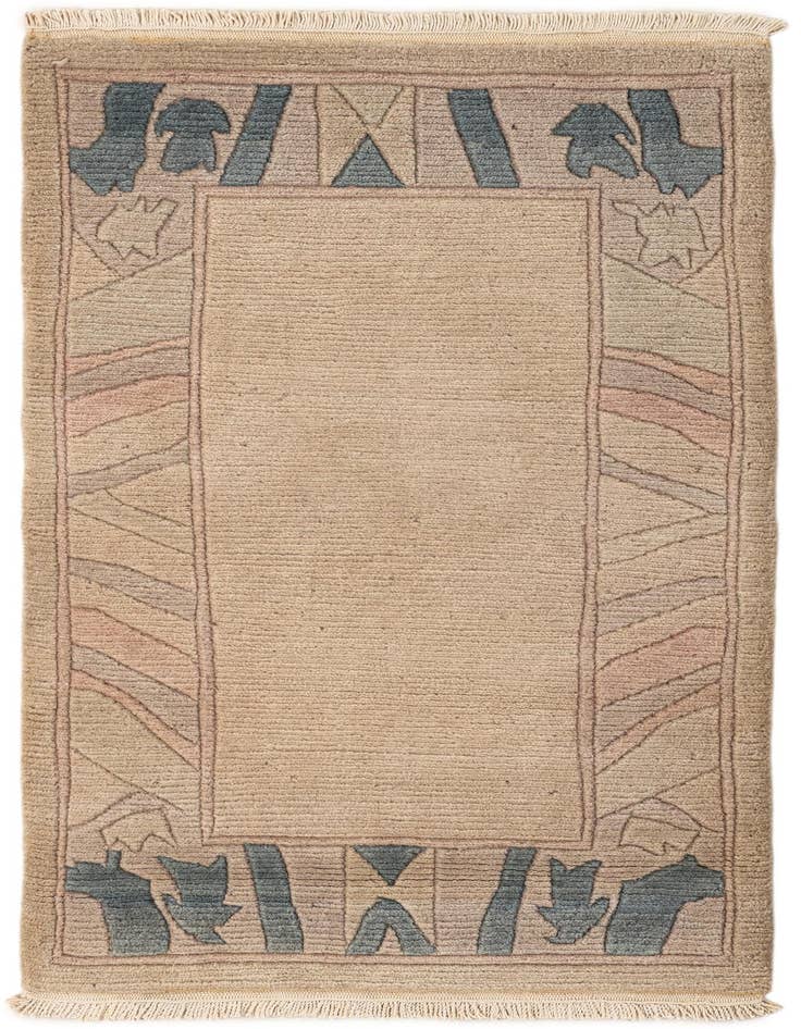 Detail image of 2' 6 x 4' 7 Hand Knotted Tibet Wool Rug