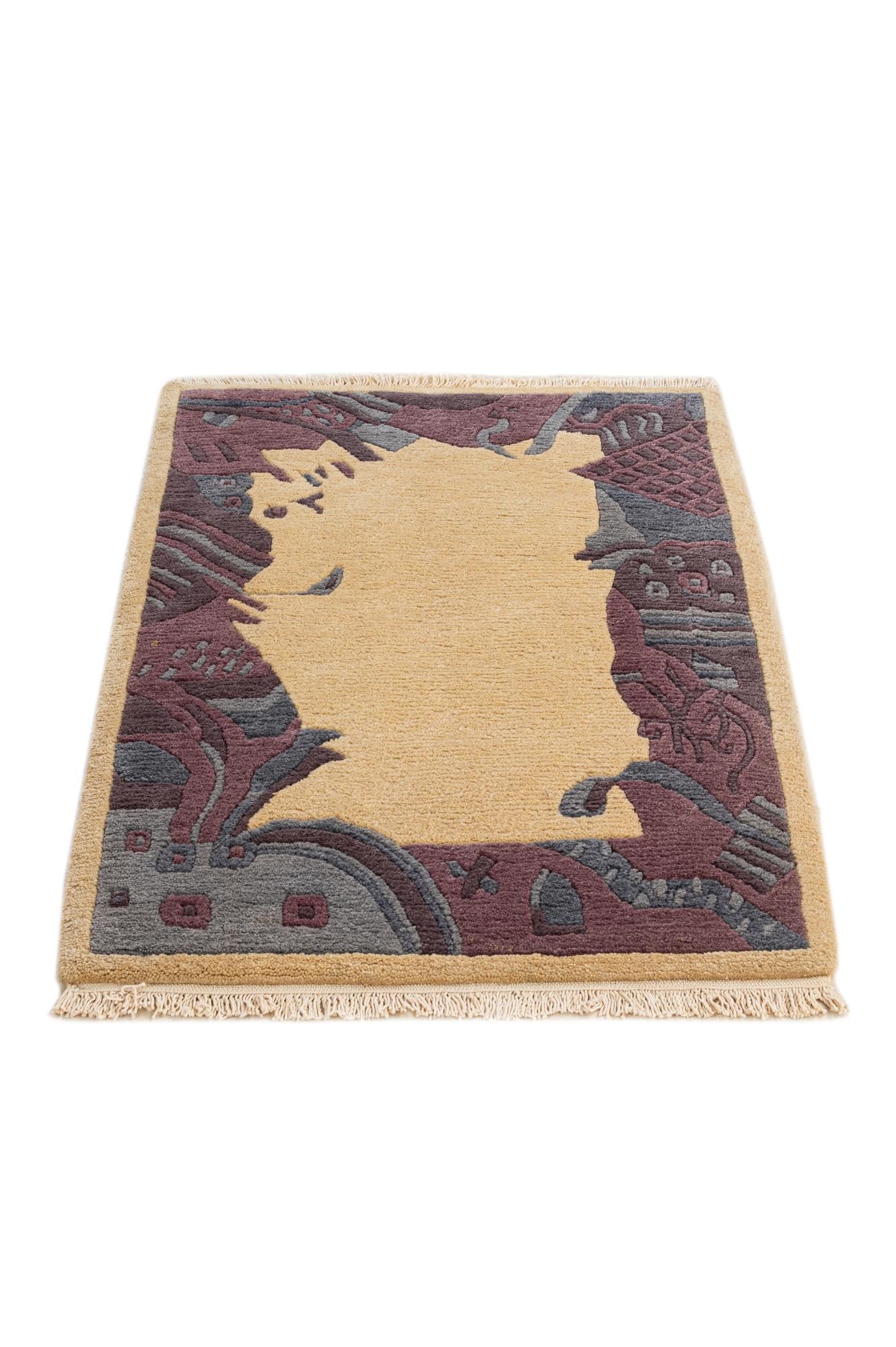 2' 1 x 2' 11 Hand Knotted Tibet Wool Rug