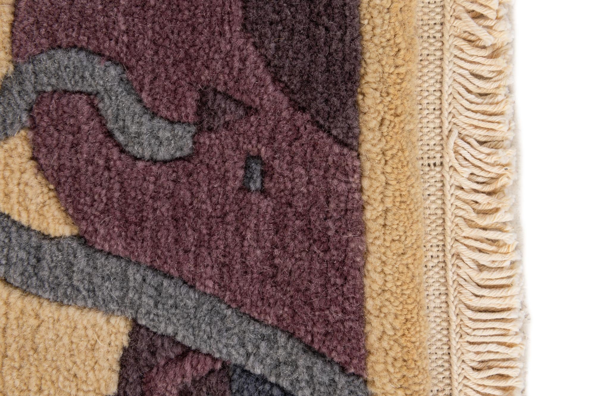 2' 1 x 2' 11 Hand Knotted Tibet Wool Rug