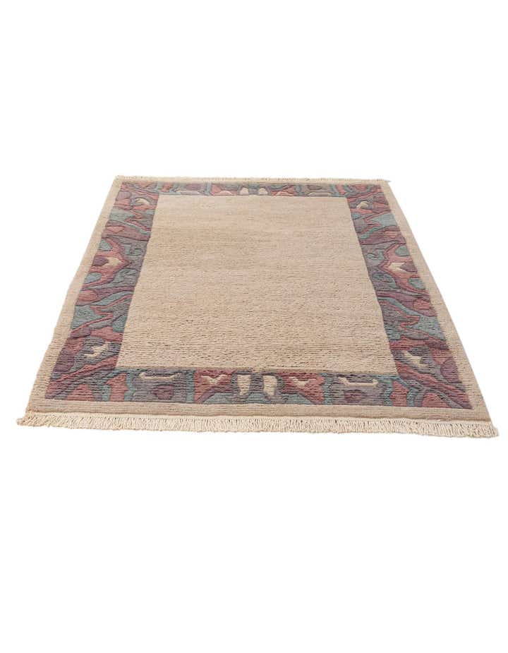 4' 2 x 5' 7 Hand Knotted Tibet Wool Rug