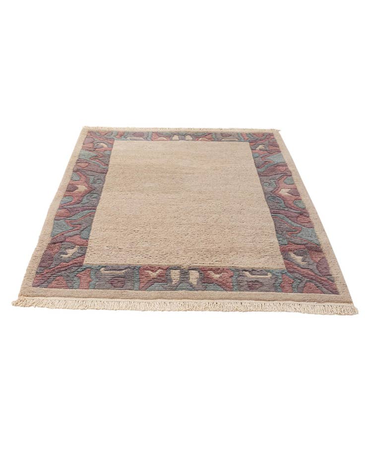 Detail image of 4' 2 x 5' 7 Hand Knotted Tibet Wool Rug