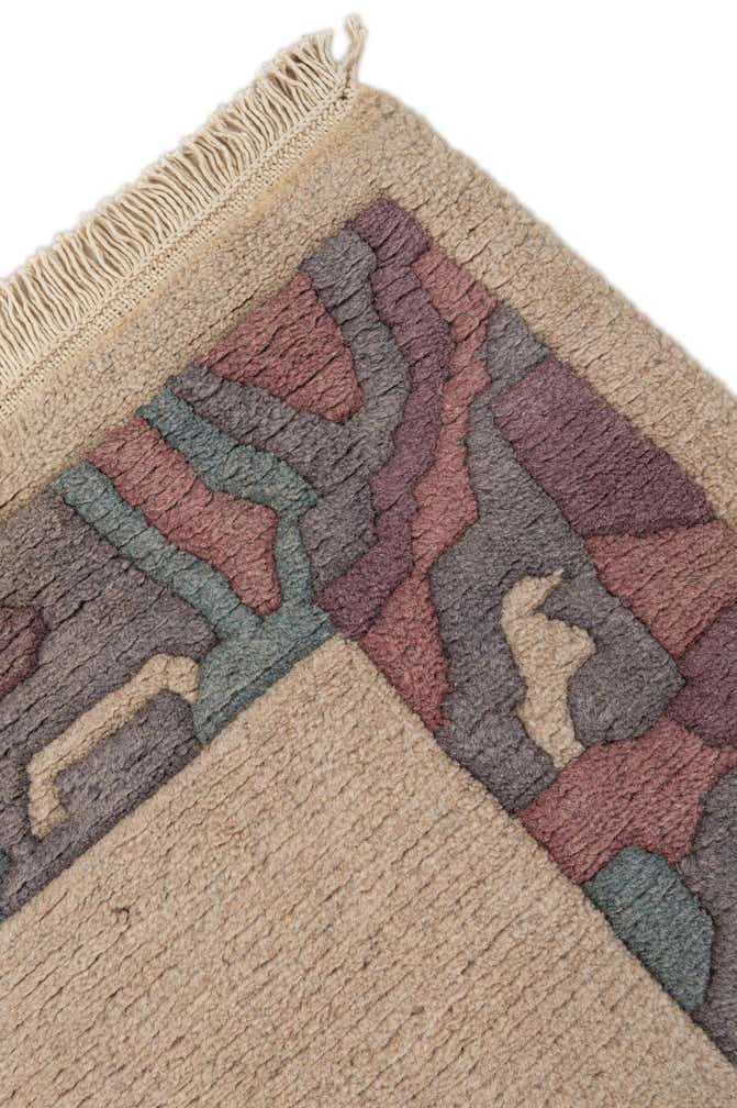 4' 2 x 5' 7 Hand Knotted Tibet Wool Rug