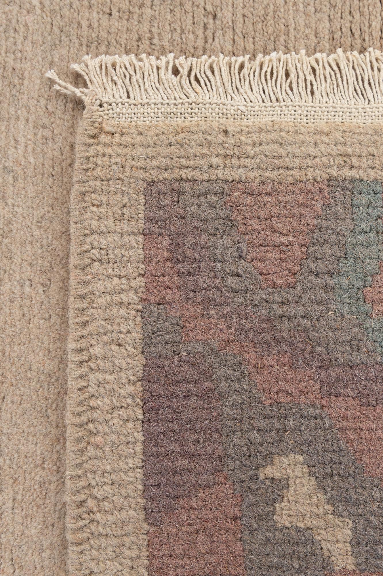 4' 2 x 5' 7 Hand Knotted Tibet Wool Rug