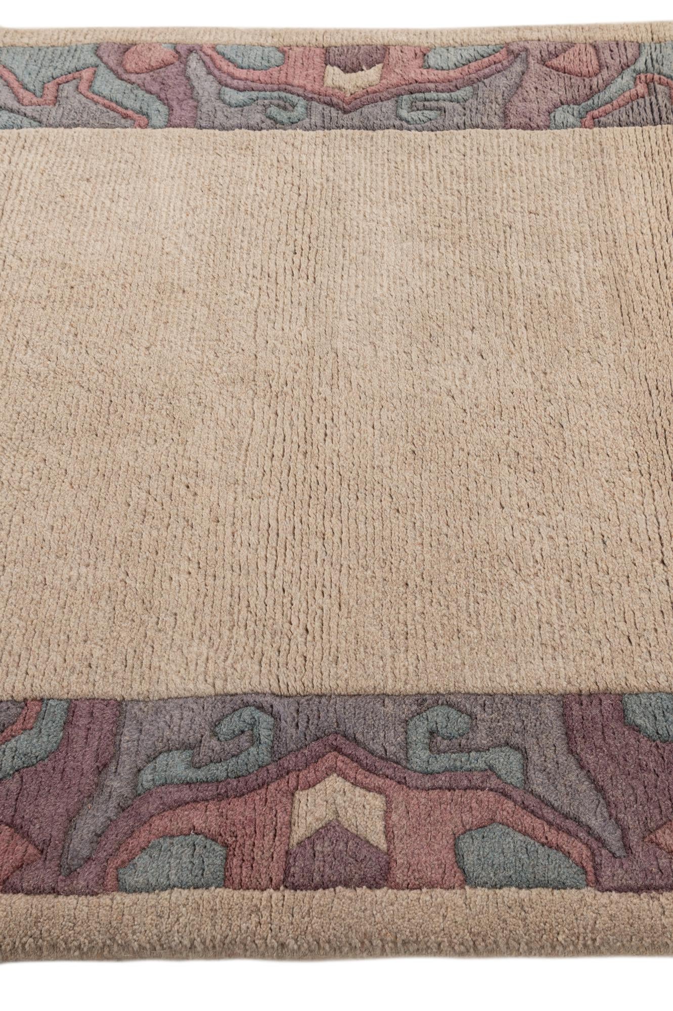 4' 2 x 5' 7 Hand Knotted Tibet Wool Rug