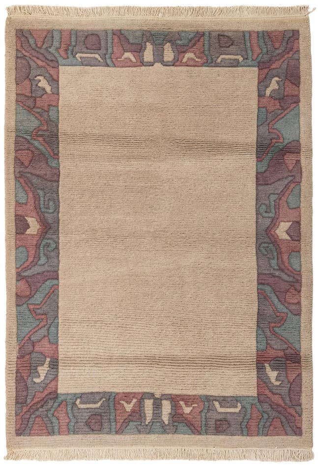 Detail image of 4' 2 x 5' 7 Hand Knotted Tibet Wool Rug