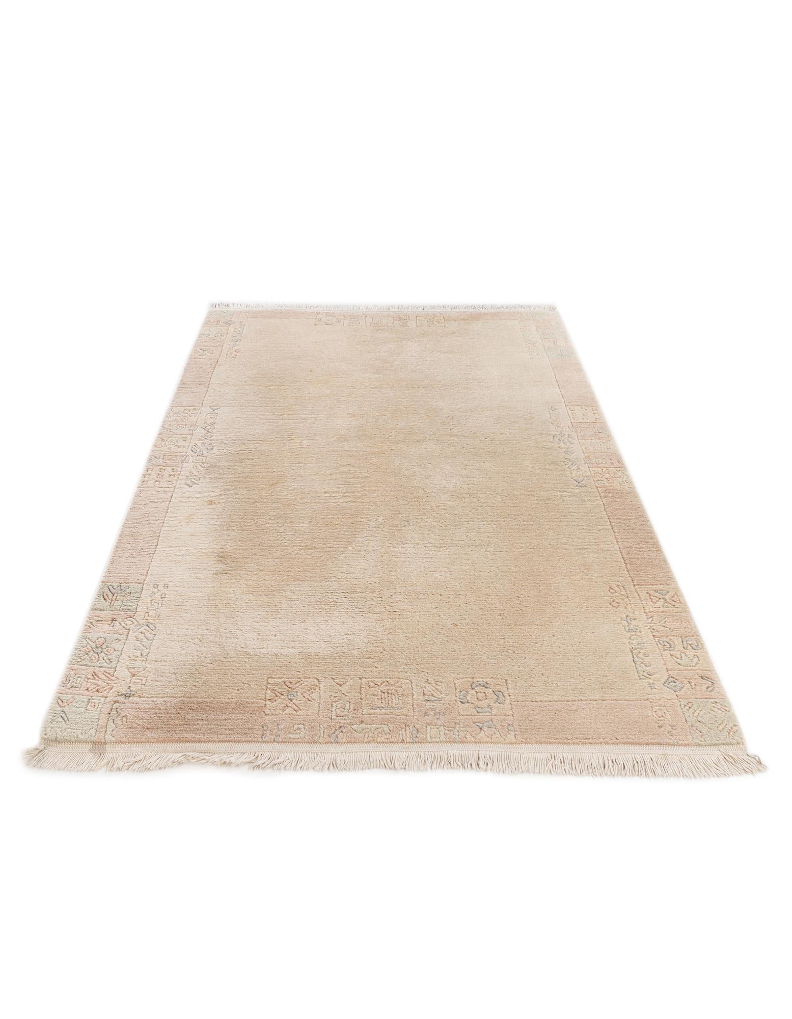 4' x 5' 9 Hand Knotted Tibet Wool Rug