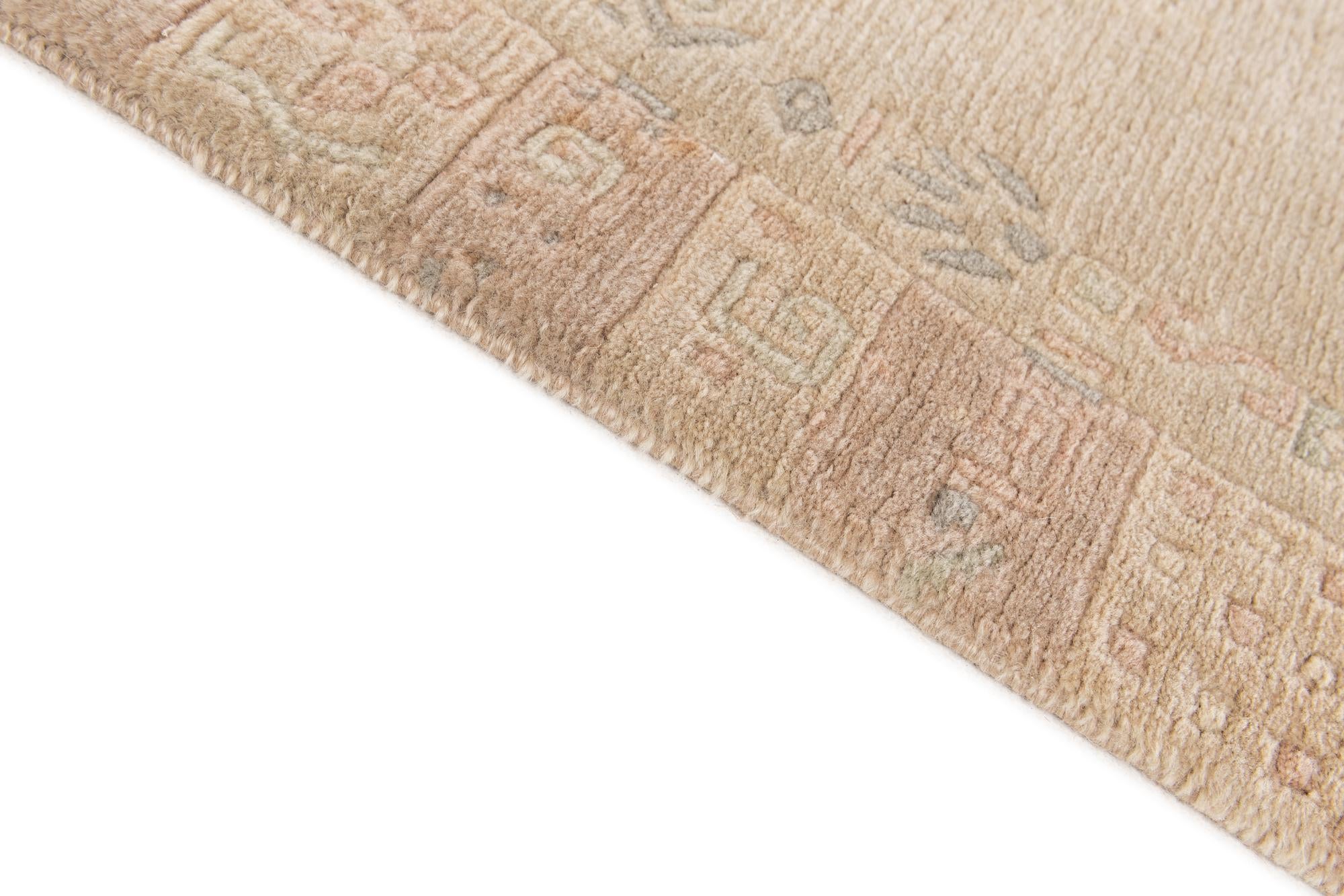 4' x 5' 9 Hand Knotted Tibet Wool Rug