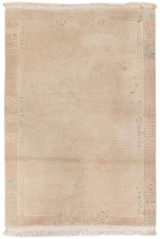 4' x 5' 9 Hand Knotted Tibet Wool Rug