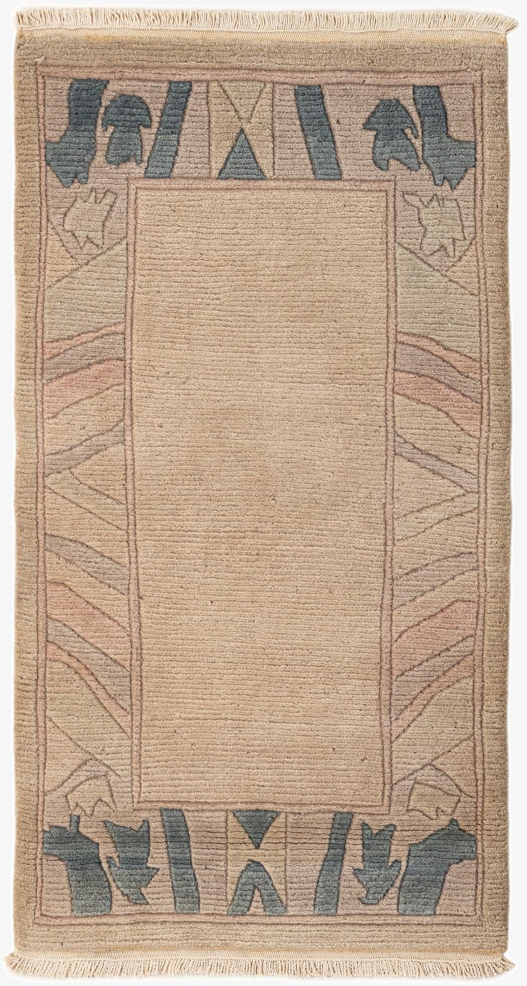 2' 6 x 4' 7  Hand Knotted Tibet Wool Rug