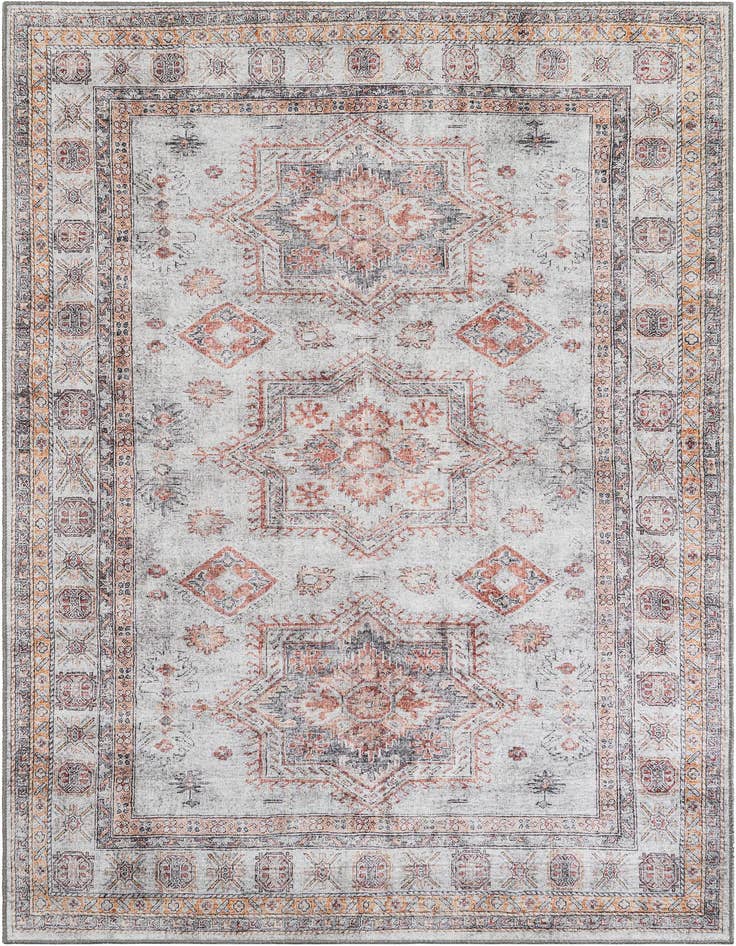 Detail image of 6' 1 x 9' Washable Timeless Rug