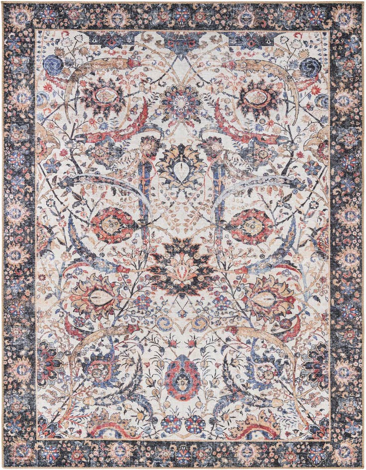 Detail image of 6' 1 x 9' Washable Timeless Rug