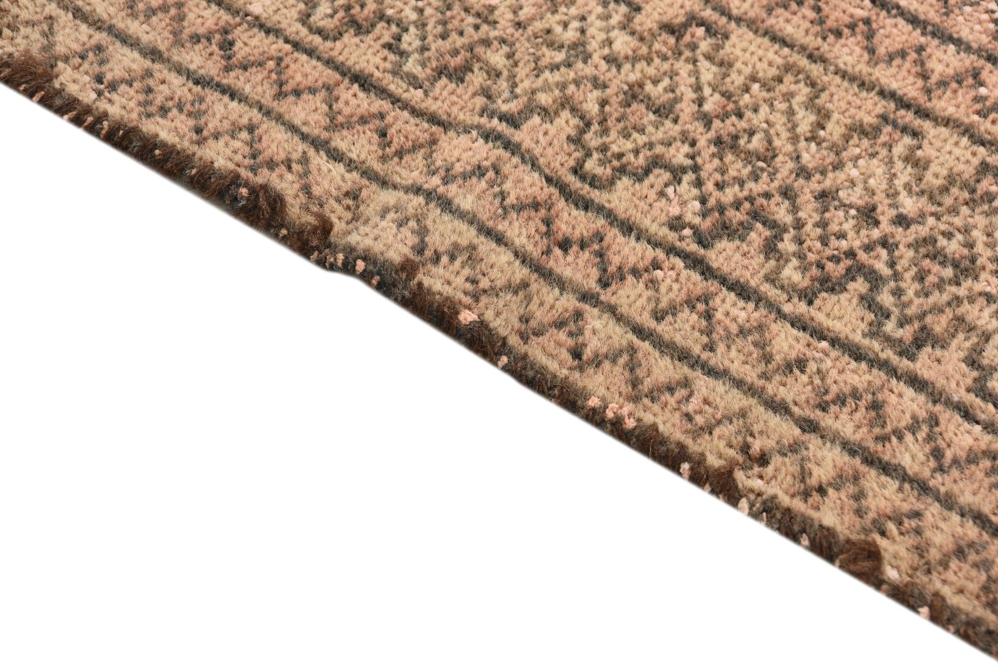 3' 9 x 5' 7 Hand Knotted Torkaman Persian Wool Rug