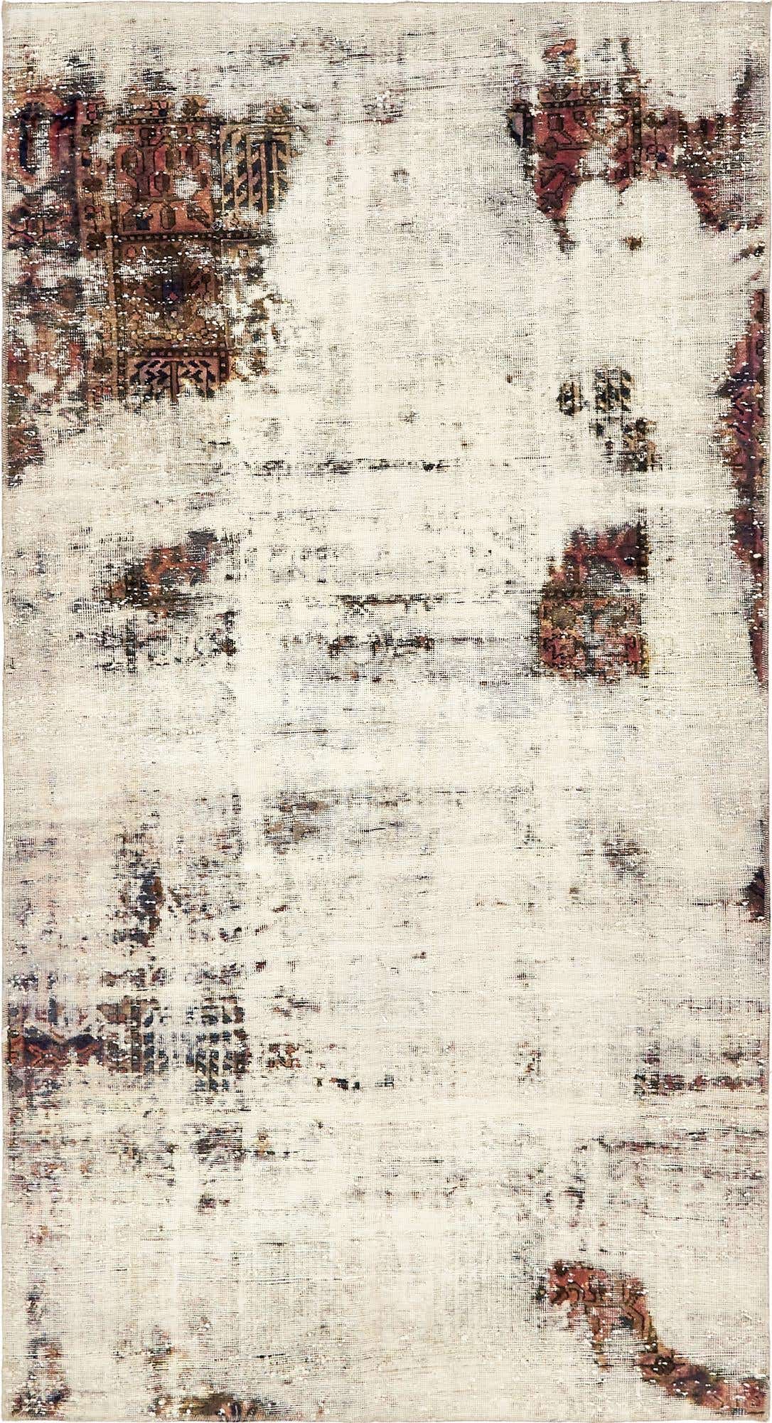 5' x 9' 3 Hand Knotted Ultra Vintage Persian Wool Rug