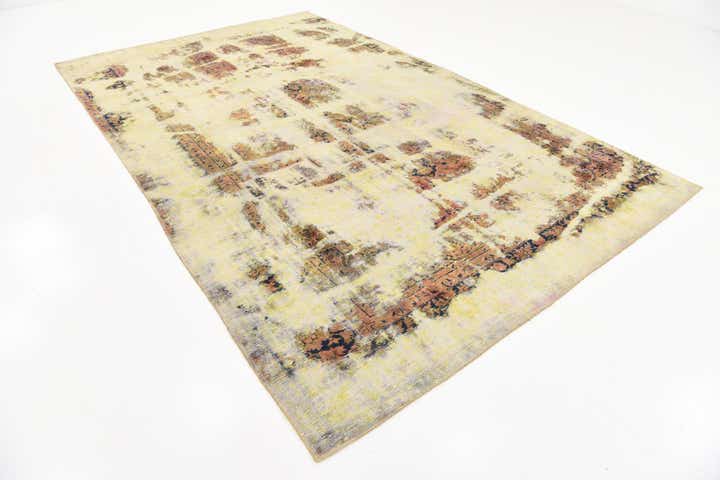 6' 9 x 11' 2 Hand Knotted Ultra Vintage Persian Wool Rug