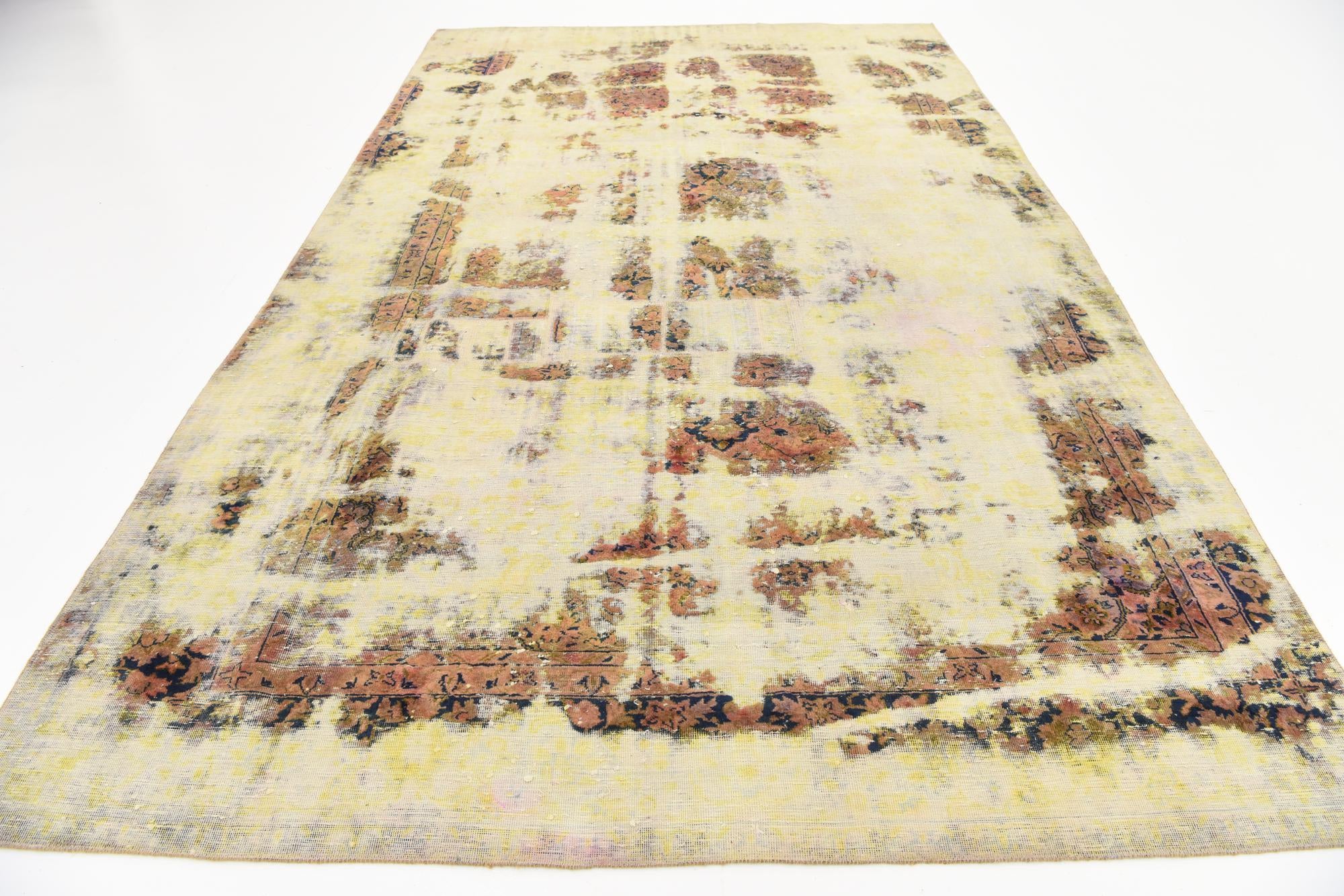6' 9 x 11' 2 Hand Knotted Ultra Vintage Persian Wool Rug