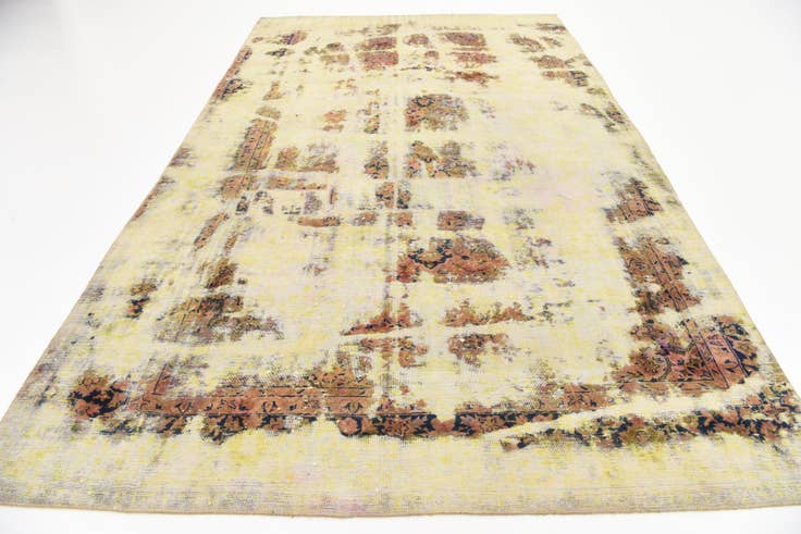 Detail image of 6' 9 x 11' 2 Hand Knotted Ultra Vintage Persian Wool Rug