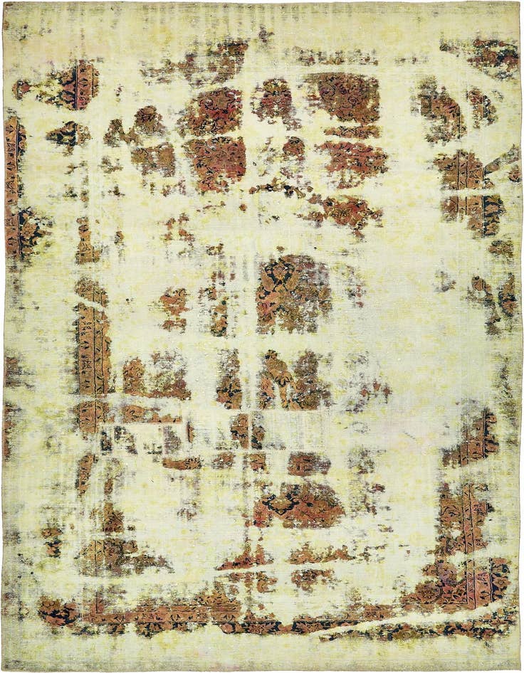 Detail image of 6' 9 x 11' 2 Hand Knotted Ultra Vintage Persian Wool Rug